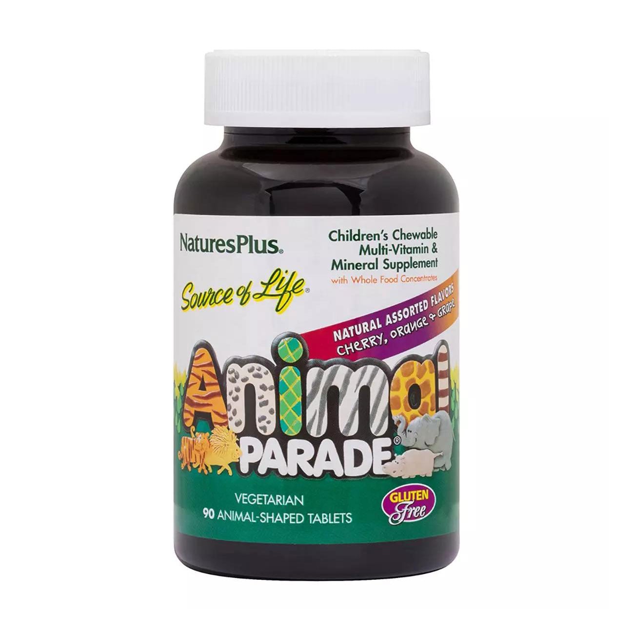 Мультивітаміни для дітей NaturesPlus Animal Parade, 90 жувальних таблеток
